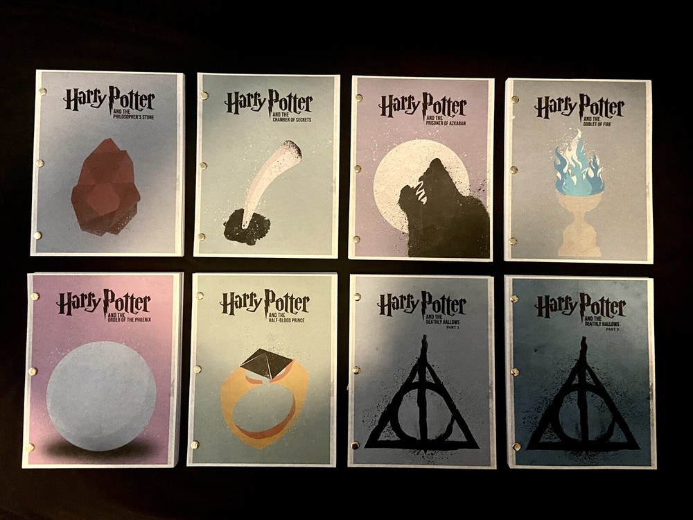 Warner Bros.™ HARRY POTTER SERIES Complete Collection SCREENPLAY Full Script Set