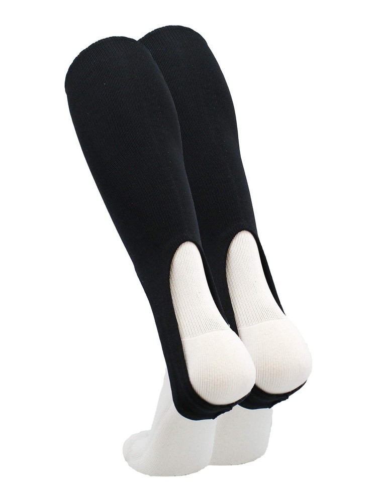 TCK Solid Colored Baseball Stirrups Pattern A (Black, Medium) Medium, Black
