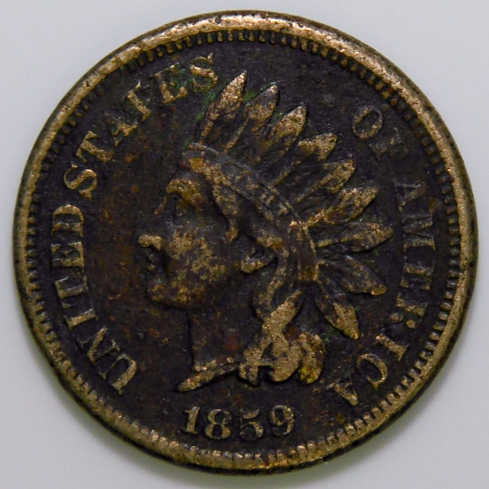 1859 Flying Eagle Cent F details k501