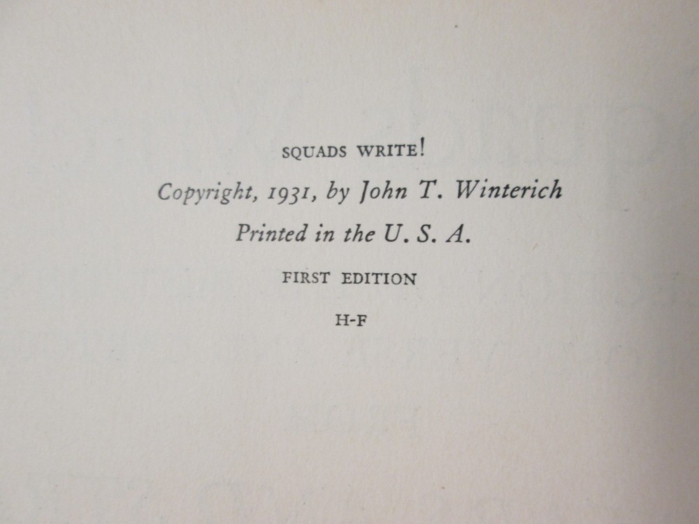 SQUADS WRITE! Selections from Stars & Stripes 1st Ed 1931