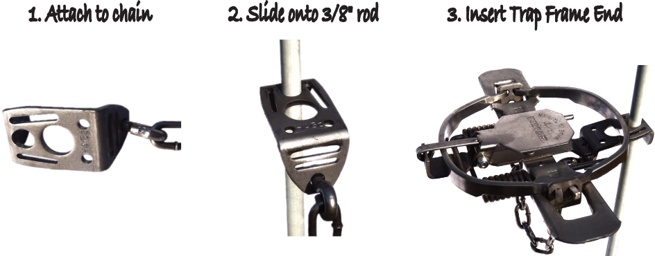 (12) HAGz Bracket - Multi Use Trap Stabilizer, Stake Swivel & Slide Drowner Lock