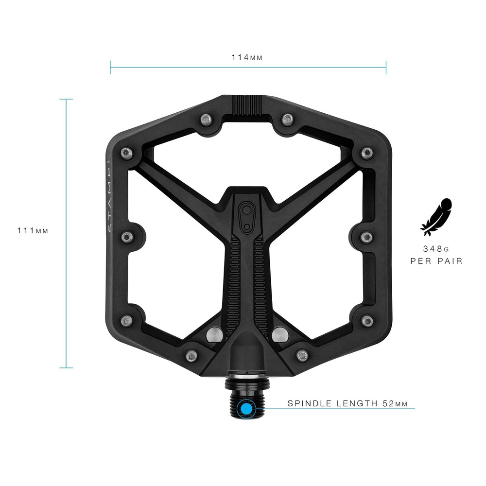 Size-Specific MTB Pedals Crankbrothers Stamp Flat Lightweight Durable Versatile