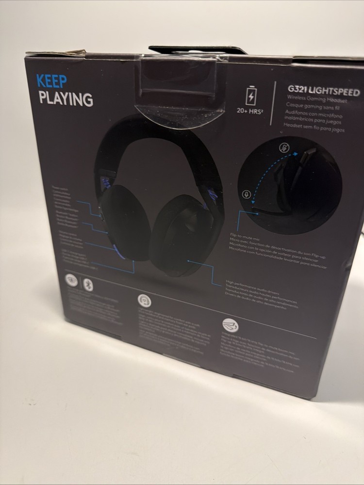 Logitech G321 Lightspeed Wireless Bluetooth Gaming Headset, Dynamic Comfort