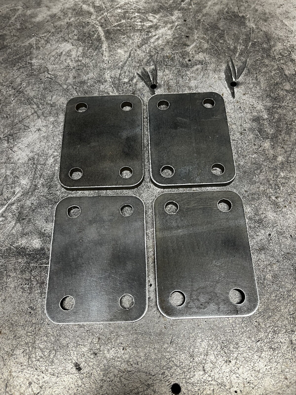 caster wheel mounting plate 1/4” steel (Set Of 4)