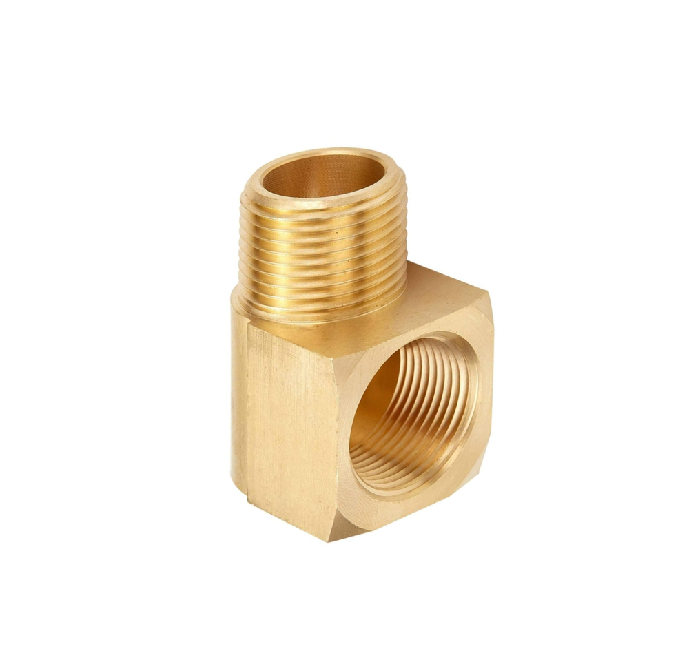 1/4" MNPT X 1/4" FNPT Solid Brass Street 90 / Pipe Fitting Elbow