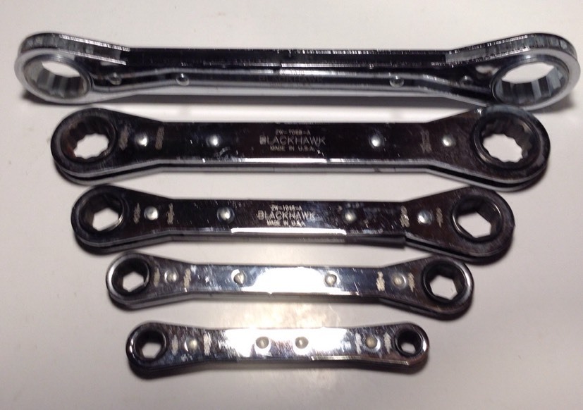 Blackhawk Tools, Ratchet Wrench Set-Sae,Sizes: 7/8, 3/4, 11/16, 5/8, 9/16, 1/2