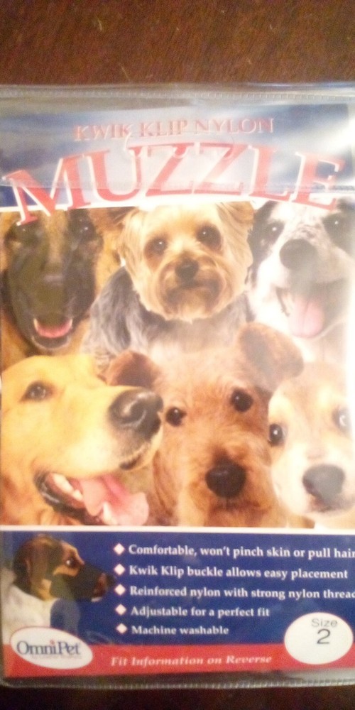 Kwik Klip Nylon Muzzle for dogs variable size options small to large dogs