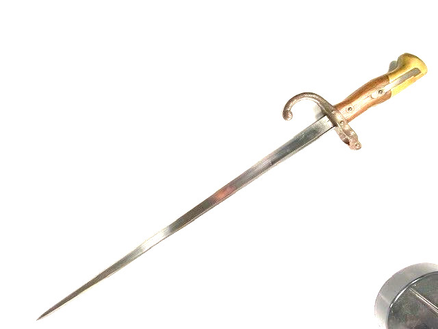Antique French Bayonet, Mark on blade says "Mre d’Armes St Etienne Janvier 1879"