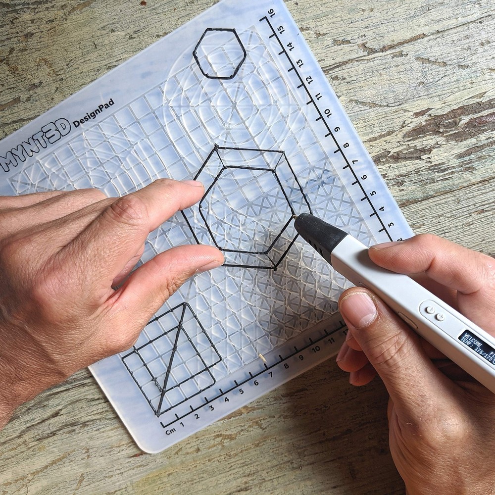 MYNT3D 3D Pen Mat Kit, DesignPad + FreePad,Black medium, Black