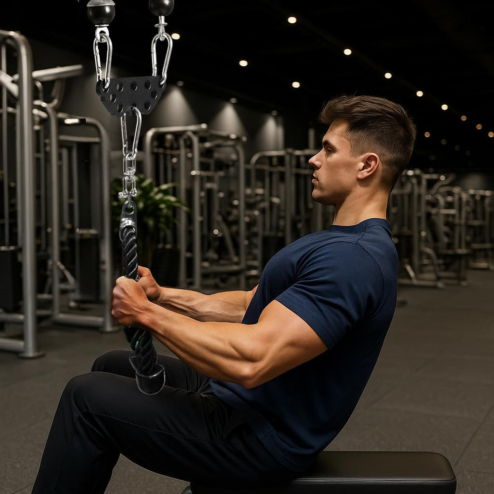 Multi-Grip LAT Pull Down Bar with Rotating Stainless Steel Adapter