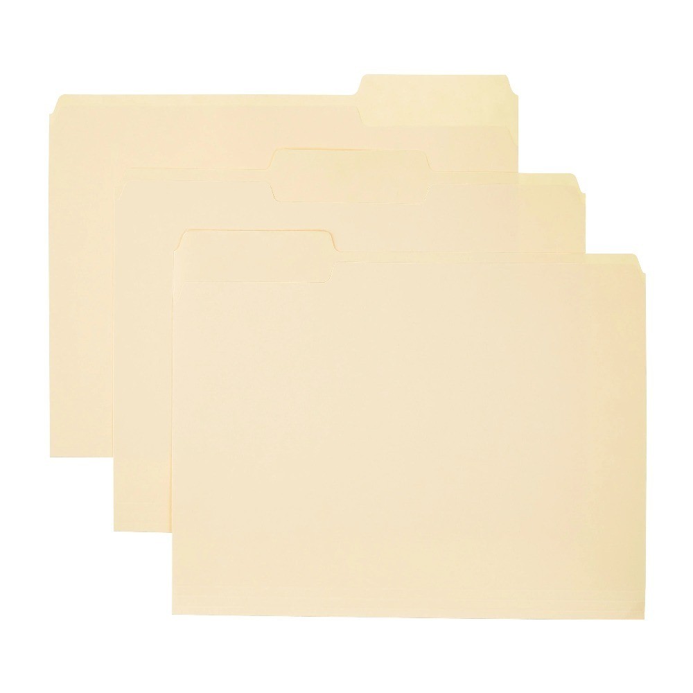 Manila File Folders, Letter Size, 25 Count