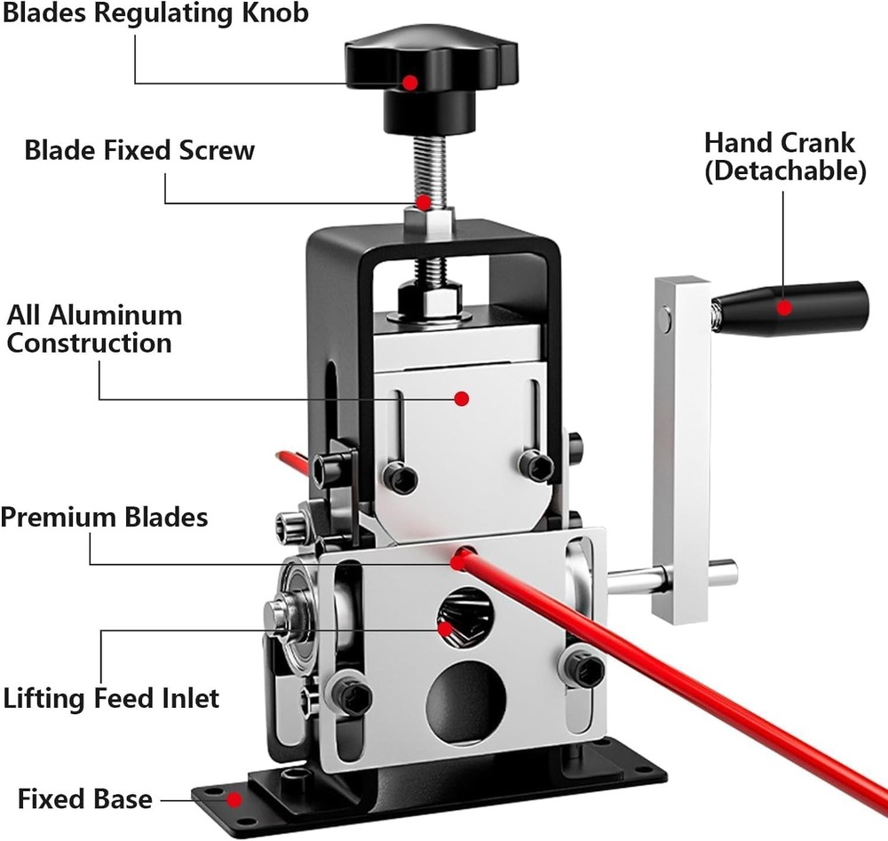 Automatic Copper Wire Stripper Machine, Pelador de Cable Electrico, Black