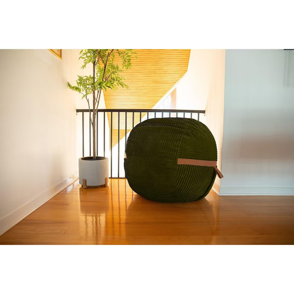 Big Joe Fuf 4Ft Foam Filled Bean Bag Chair with Removable Cover,