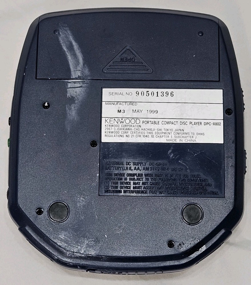 Kenwood DPC-X802 Portable CD Player Read Description
