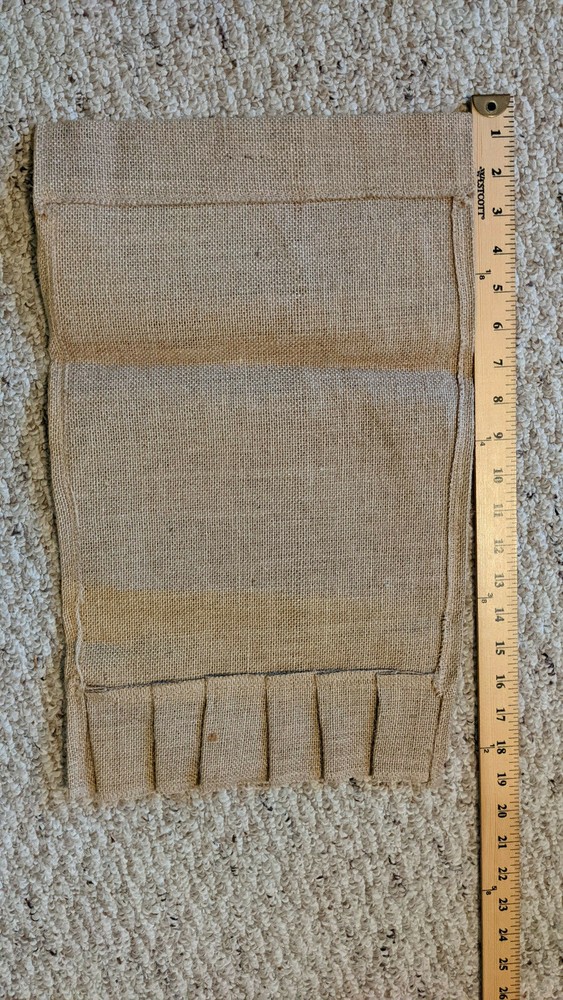 burlap garden ruffle flag blank