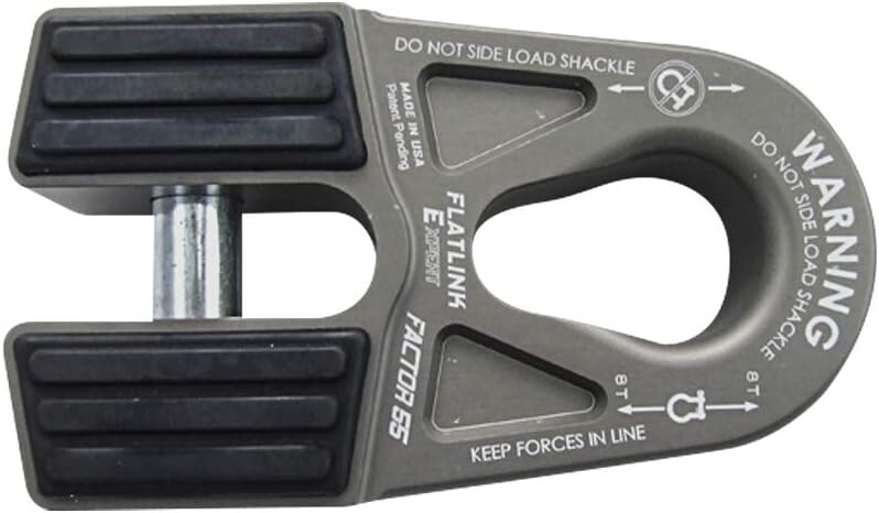 Factor 55 00080-06 Flatlink E (Expert) Replaces Conventional Winch Hook Gray