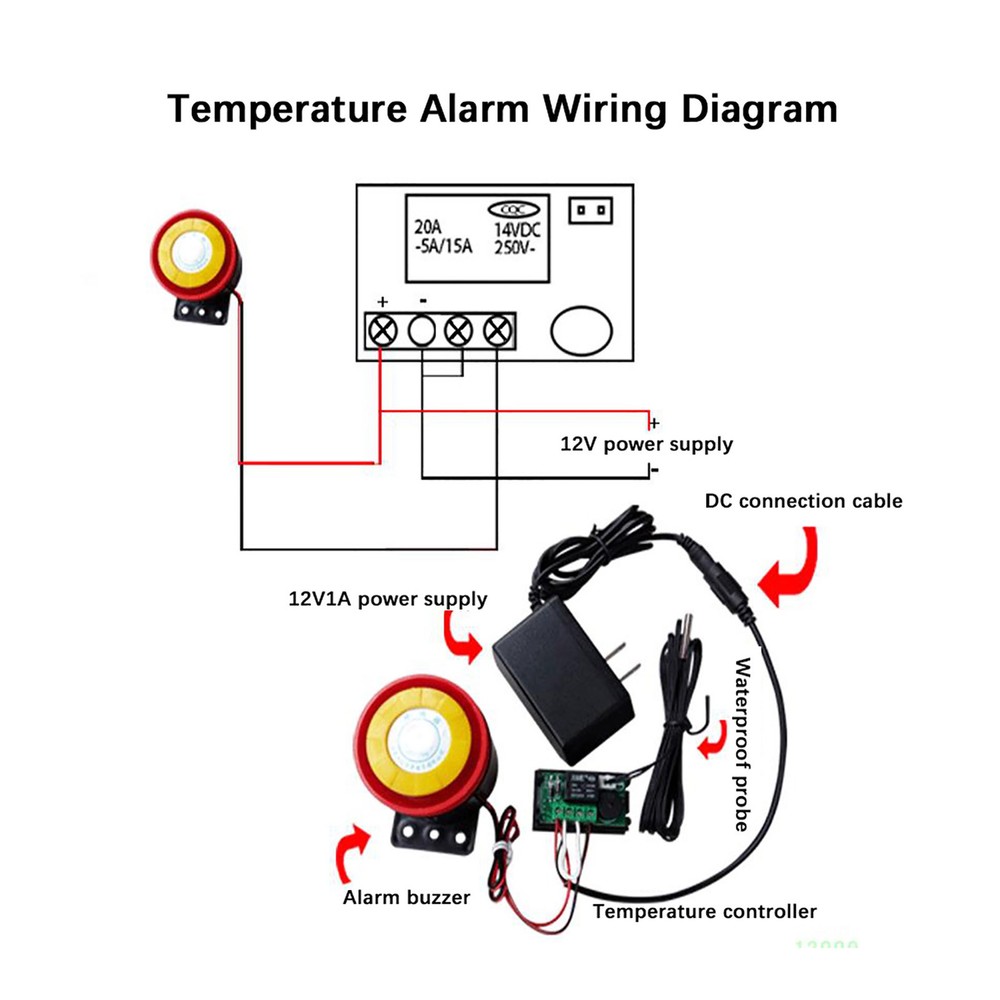 Digital Display Microcomputer Thermostat Temperature Controller Switch DC12V SD0