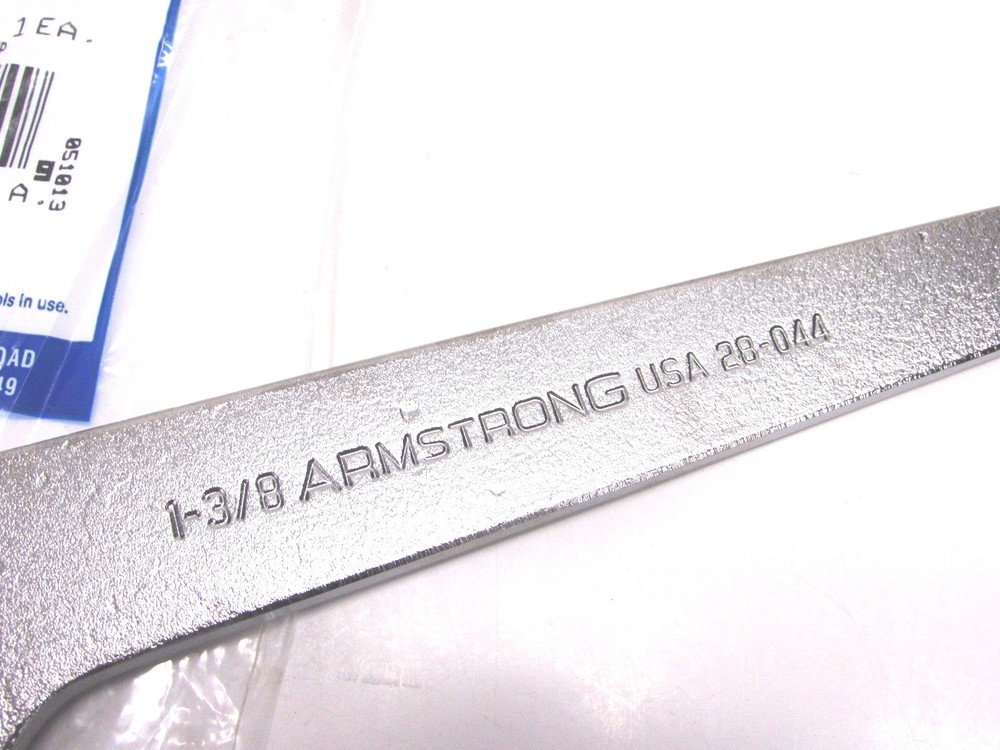 NEW! ARMSTRONG TOOLS 1-3/8" OPEN END PUMP WRENCH, THIN PATTERN, #28-044