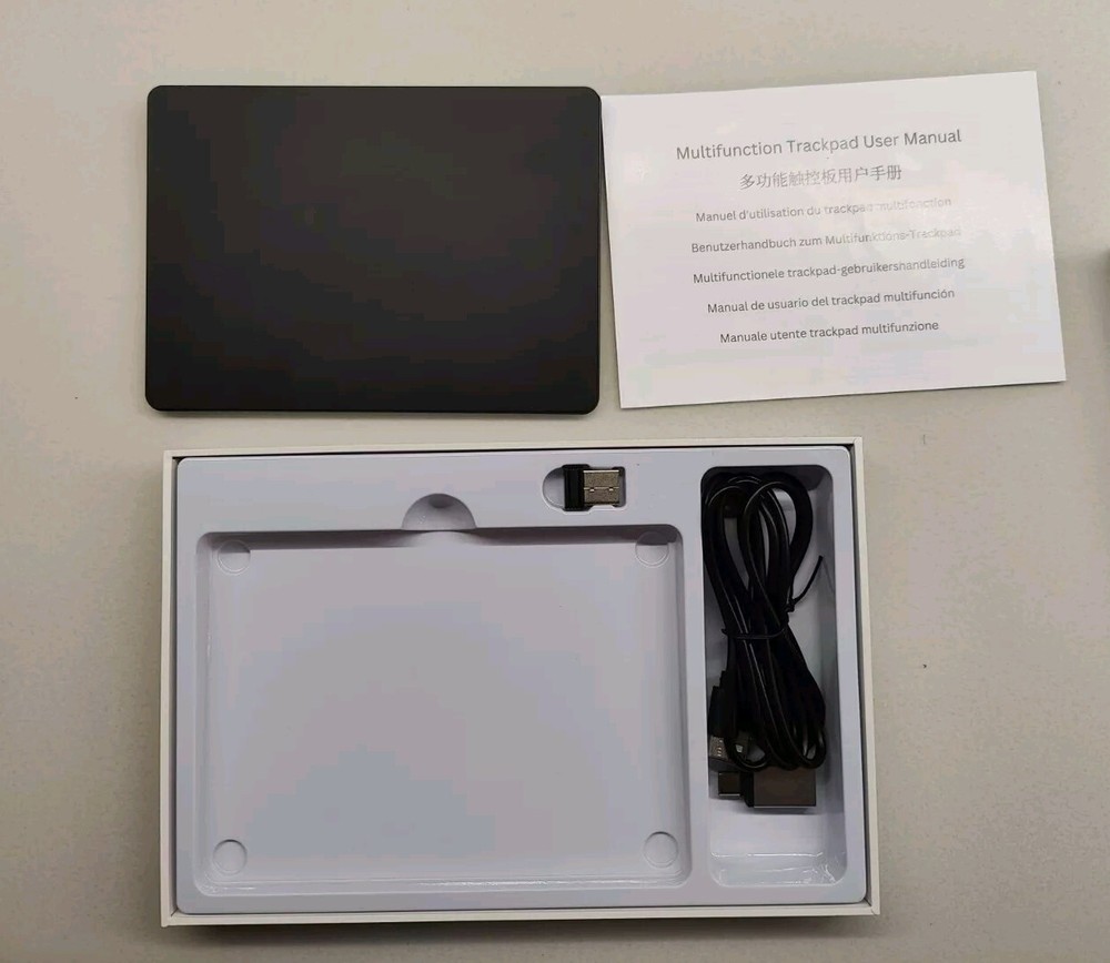 Tri-mode Bluetooth/2.4G/USB C Multi-function Trackpad 6.3" X 4.5", Black