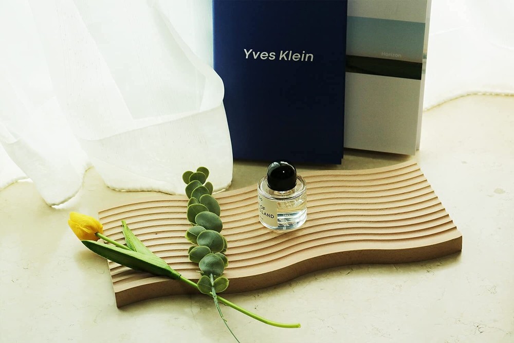 Wooden Wave Decorative Tray Rustic Serving Tray for Coffee Table & Crystals