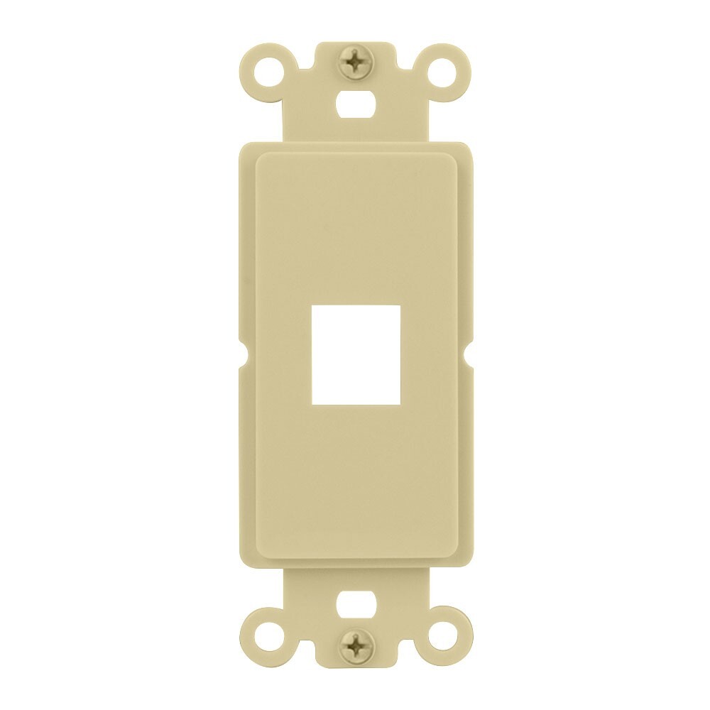 Construct Pro 1-Port Single Gang Keystone Decora Style Insert Strap (Ivory)