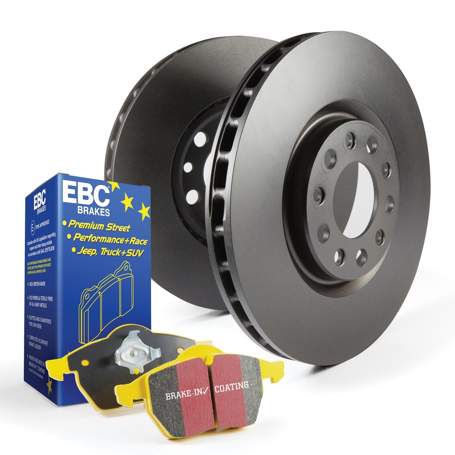 EBC for S13 Kits Yellowstuff Pads and RK Rotors S13KR1348
