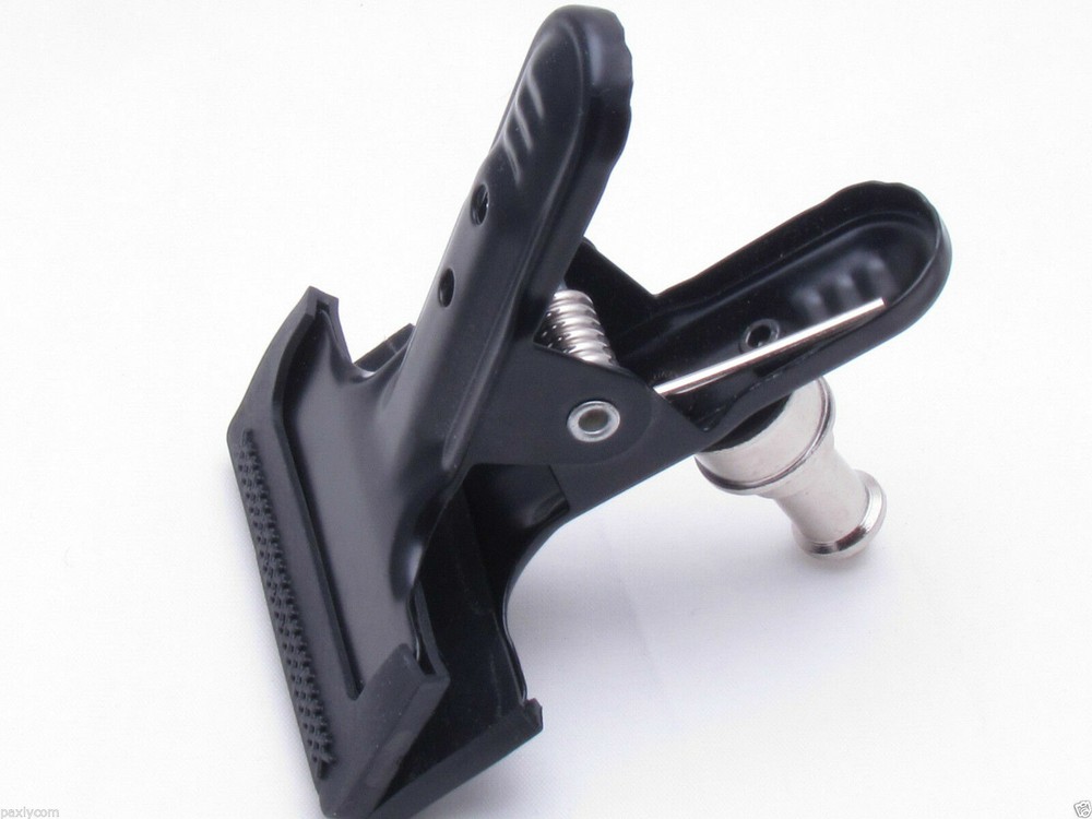 2 Metal Clip Clamp 1/4 Screw Adapter Light Stand Pole Flash Mount Bracket Camera