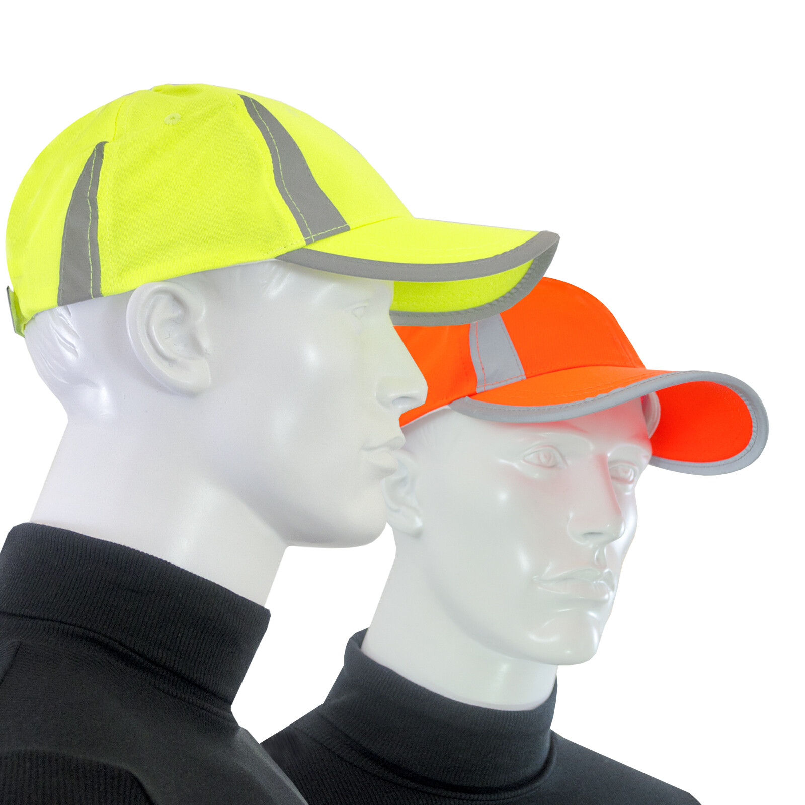 HI-VIS LIME REFLECTIVE HAT BASEBALL CAP SAFETY NEW LIME ORANGE BLACK JORESTECH