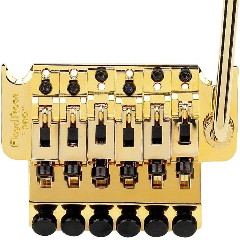 Floyd Rose 1000 Series Pro Tremolo System with R2 Nut, Gold, FRTP3000