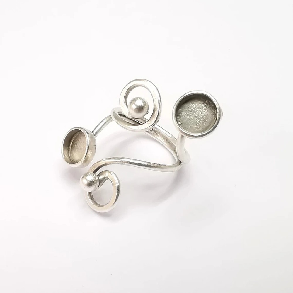 Ring Blank Setting, Cabochon Mounting, Adjustable Resin Ring Base Bezels