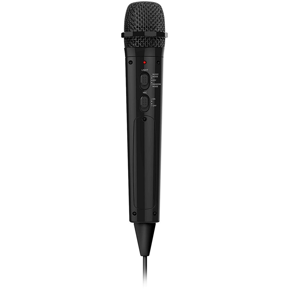 Singing Machine SMM-225 Unidirectional Wired Microphone with LED Disco Lights -