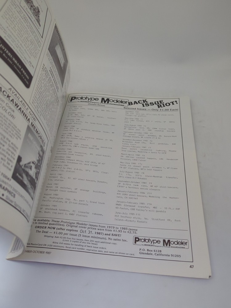 Prototype Modeler Magazine September-October 1987 Issue 31