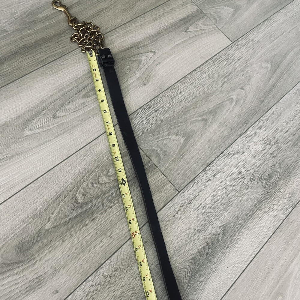 leather lead with chain 47”
