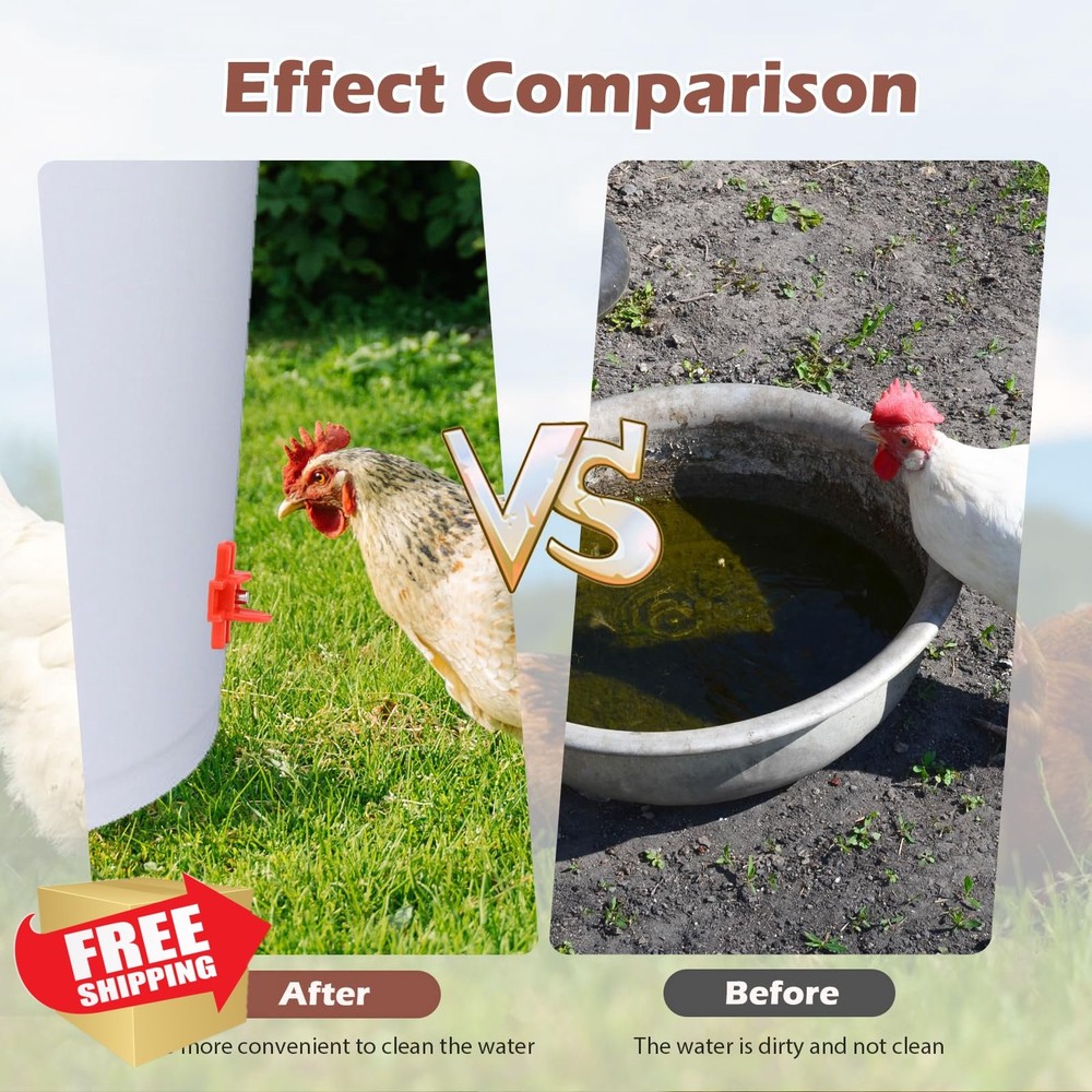 25 Chicken Water Nipples Poultry Automatic Waterer System Kit