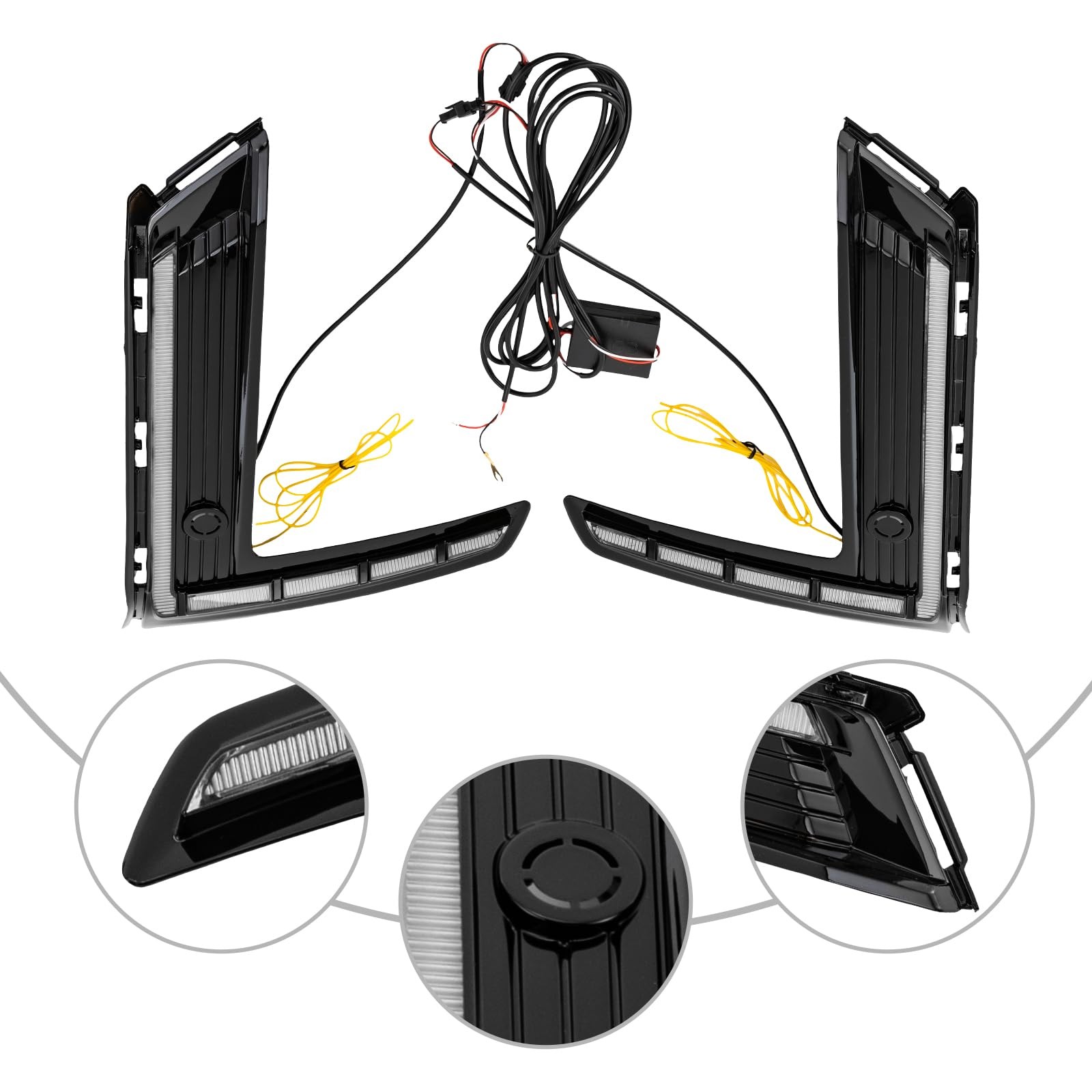 Fog Lamp DRL LED Daytime Running Light For Honda CR-V CRV Clear Lens (A Pair)