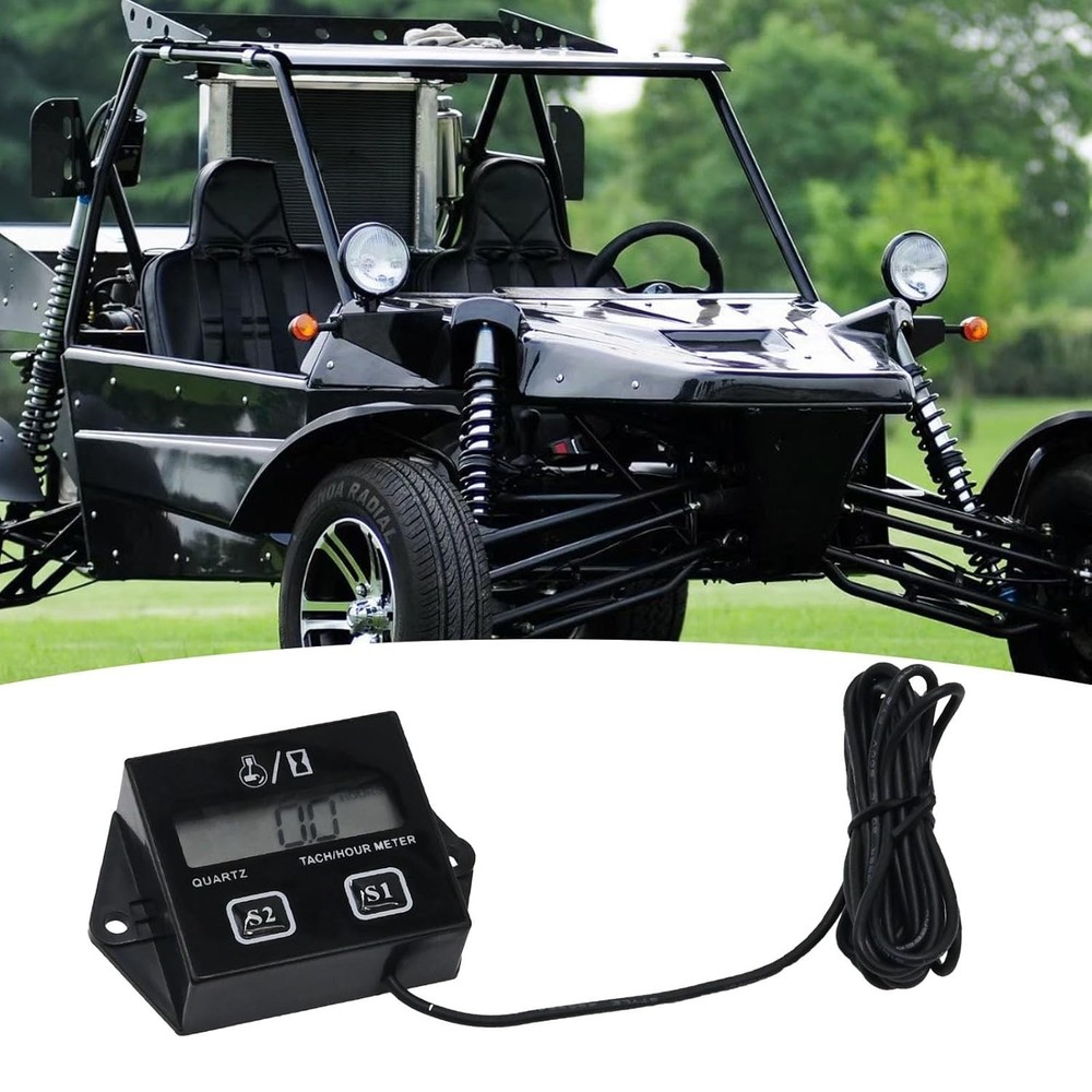 Tachometer,Car Accessories Small Engine Tachometer,Waterproof Inductive Tacho Ga