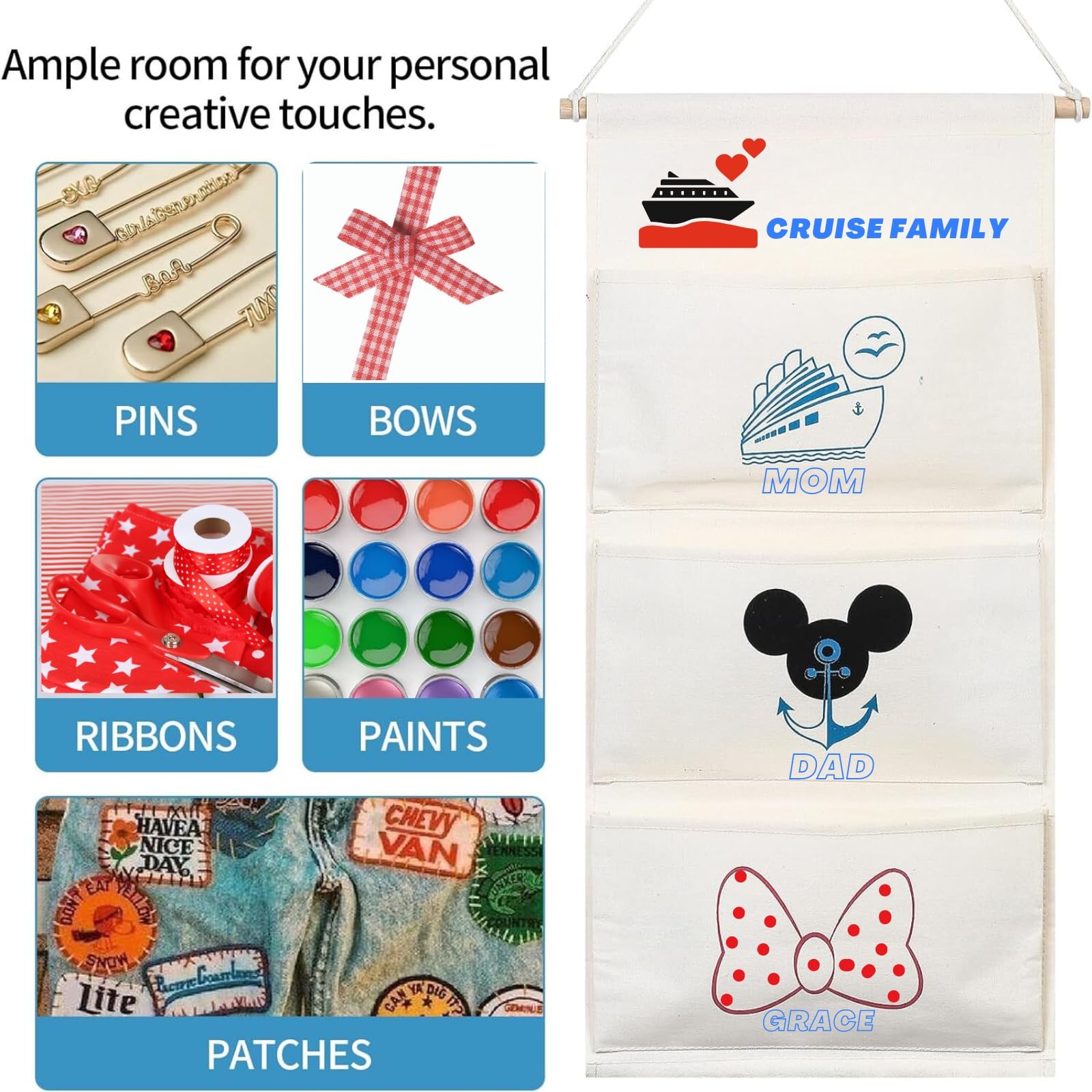 2025 Cruise Essential Fish Extender Pixie Dust Gift Hanger 3-pockets Gift Exc...