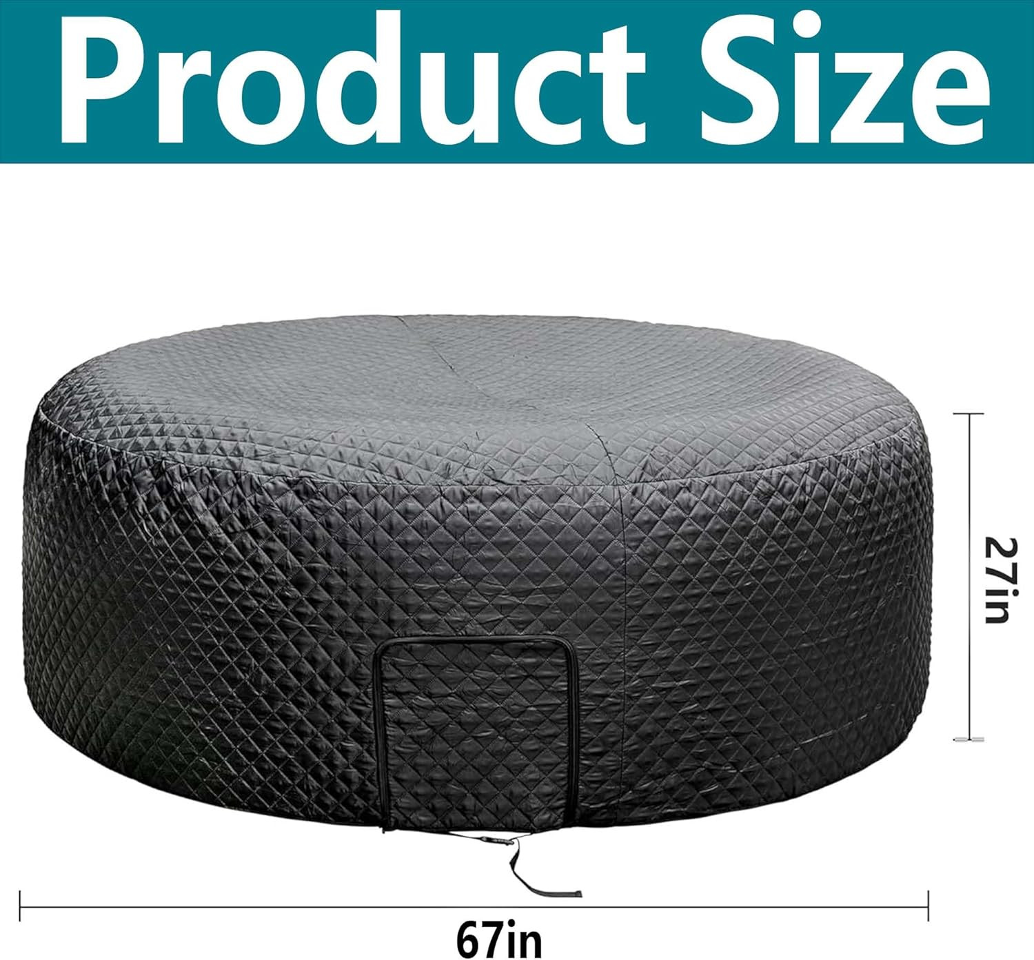 67'' X 27'' Insulated Inflatable Hot Tub Thermal Cover, Energy Efficient Hot Tub