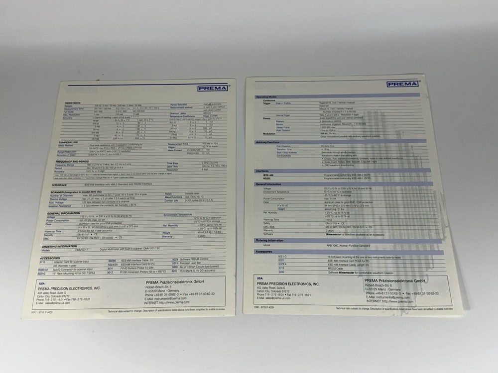 Perma Instrumentation Group Products Presentation Data Sheets