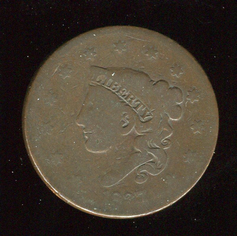 1837 Coronet Head Large Cent | About Good