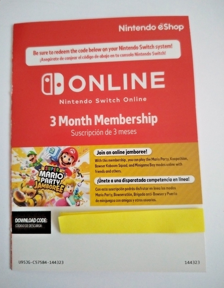 Nintendo Switch Online | 3 Month Individual Membership code (Read description)