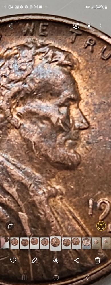 Rare 1973 D - Double Struck, & Struck Through Lincoln Cent