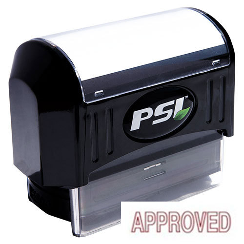 APPROVED Pre-Inked PSI Rubber Stamp (RED)
