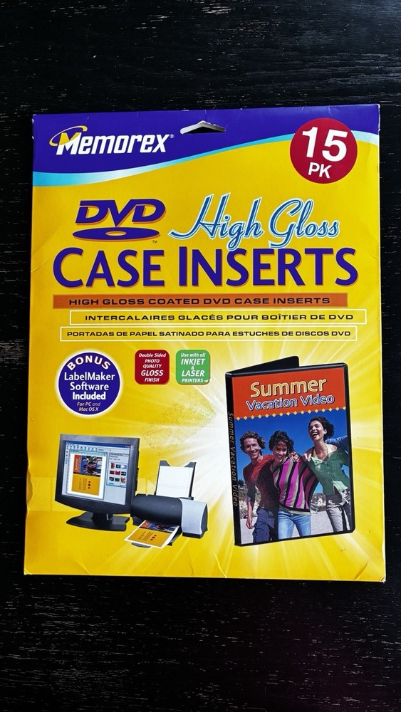 Memories DVD High Gloss Case Inserts 15 Ok