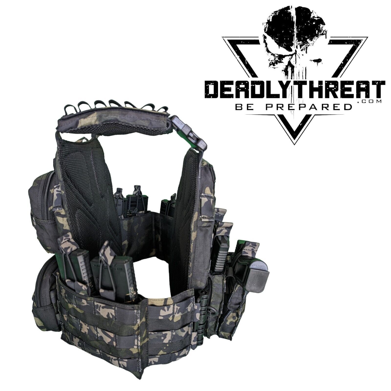Urban Assault Ghost Camo Tactical Vest Plate Carrier With Level III Armor Plates