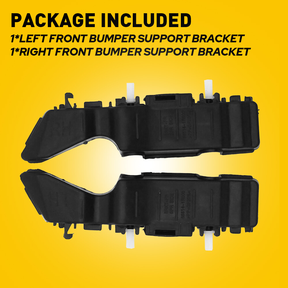 Bumper Support Bracket Retainer For 2012-2017 Hyundai Accent Front L&R Set
