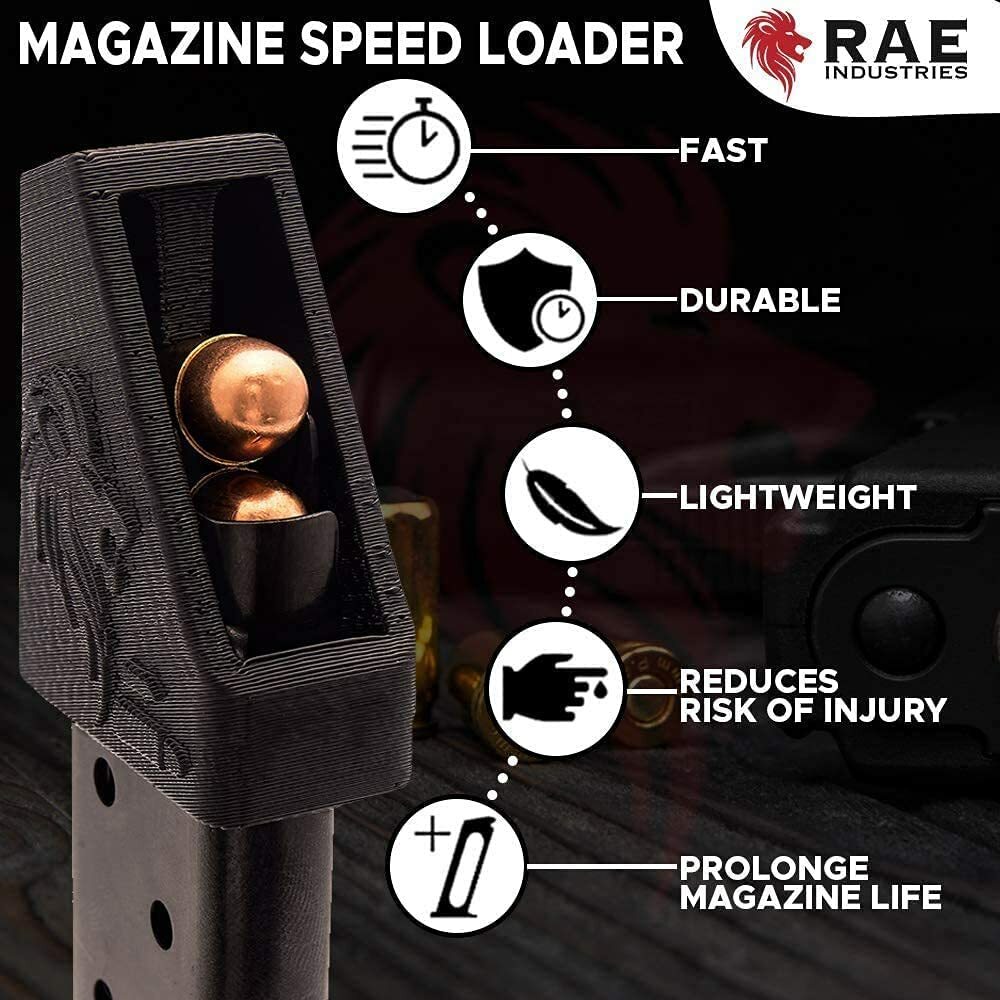 RAEIND Magazine Quick Speed Loader For Smith & Wesson 5900 Series Made In USA