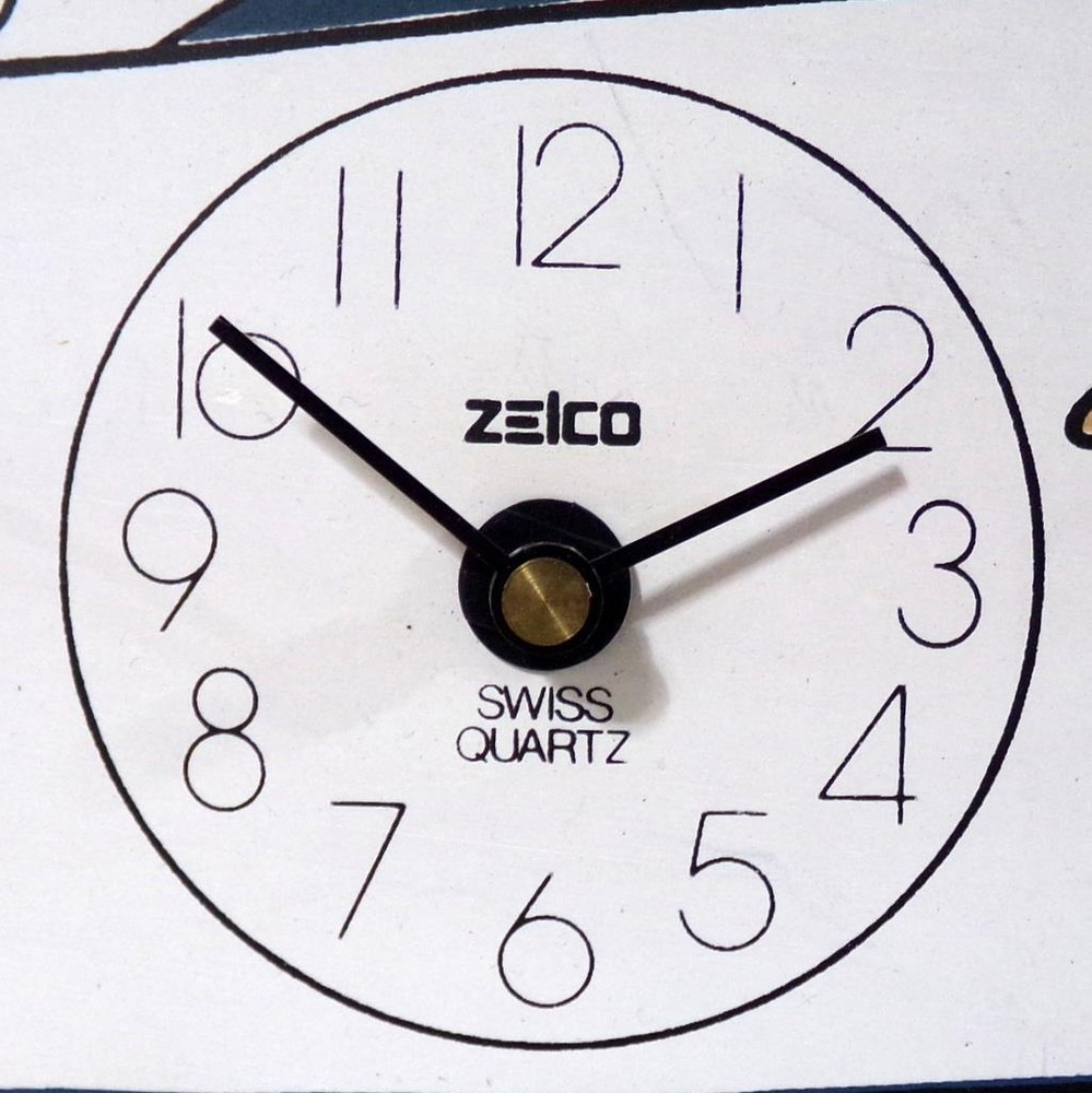 Zelco Mid Century Modern Butler Wall Clock