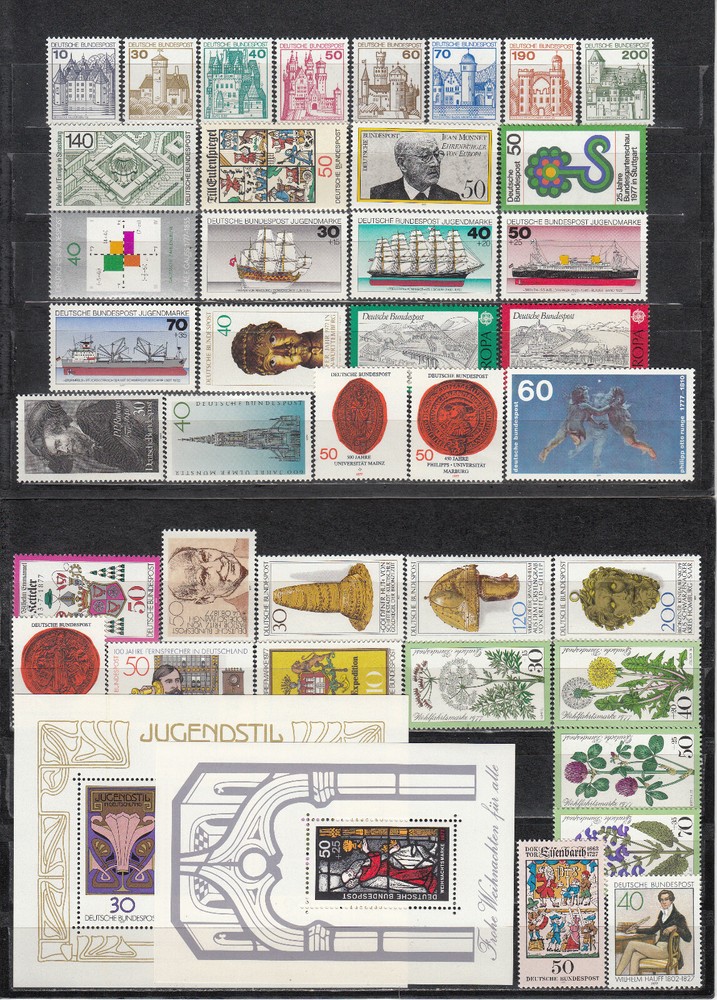 Germany 1976 + 1977 - complete year sets - MNH (b5)