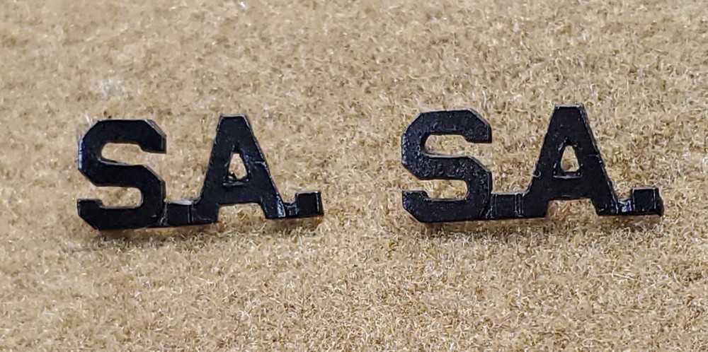 WWI Salvation Army, S.A. pins (1 Pair)